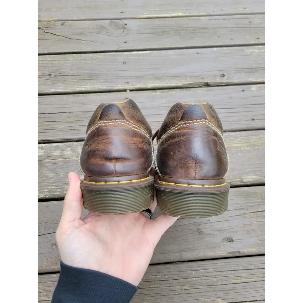 Dr.‎ Martens Keith Oxford Brown Leather Industrial Lug Sole Mens Size 12